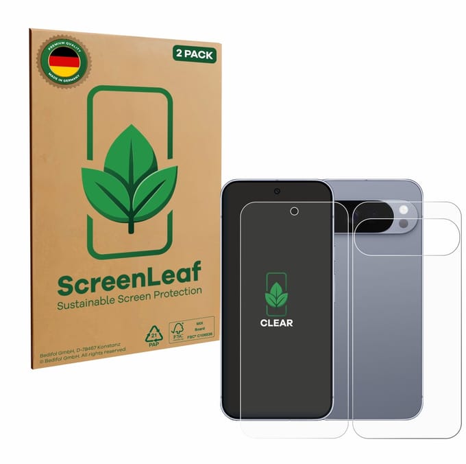 2 Stuks Screenprotector voor Google Pixel 10 Pro XL (Voor+Achter) - Hoogwaardige Beschermfolie transparant