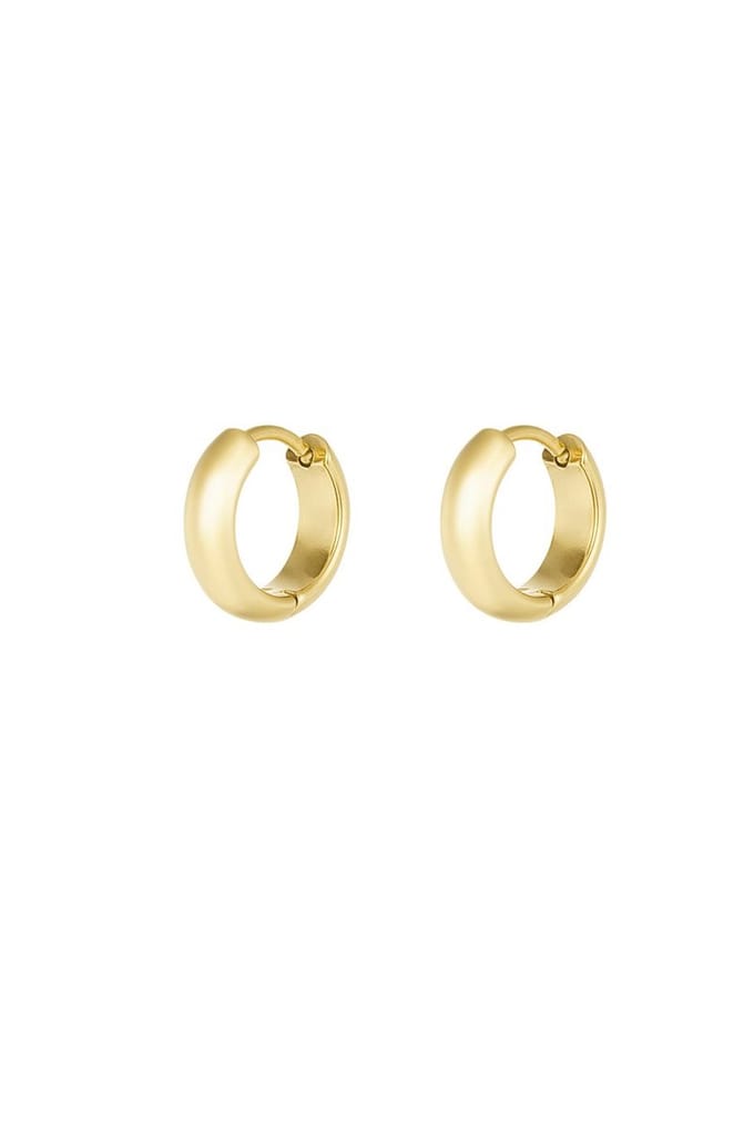 Bijoutheek Oorringen Hoop 3mm breed Goud