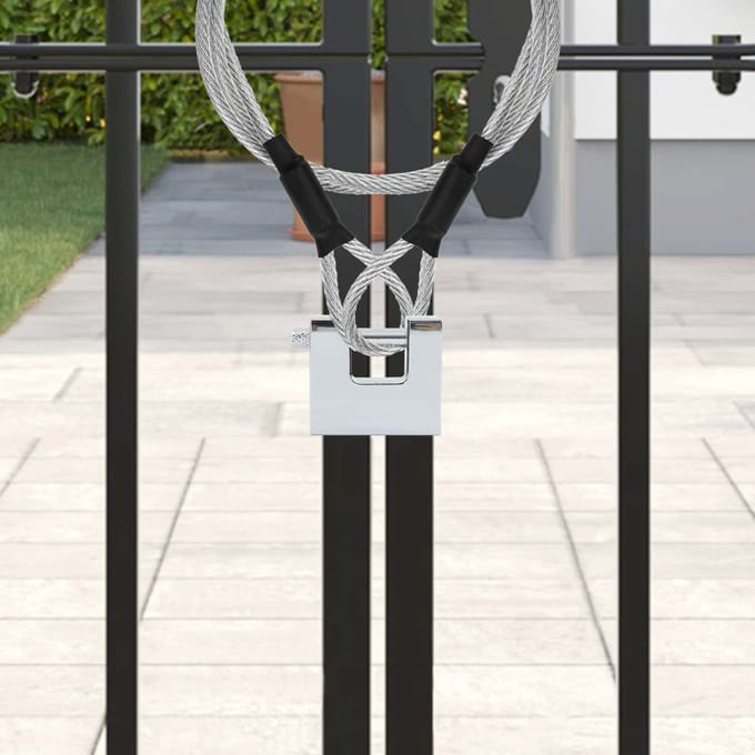 vidaXL Hangslot 6 pcs Zilver Staal