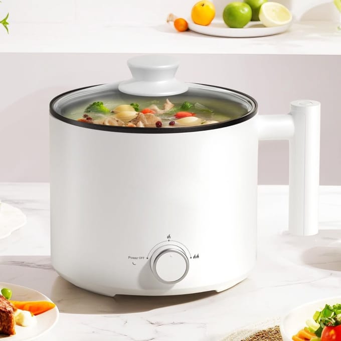 SCH® Hotpot Electrisch - Hotpot - Wit - ‎23cm x 23cm x 19cm