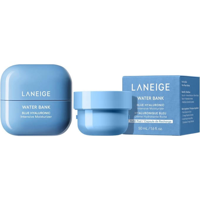 LANEIGE Water Bank Blue Hyaluronic Acid Intensive Moisturiser 50ml + Refill 50ml Bundle