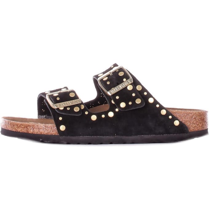 Damessandalen van suède leer Birkenstock Arizona Rivet