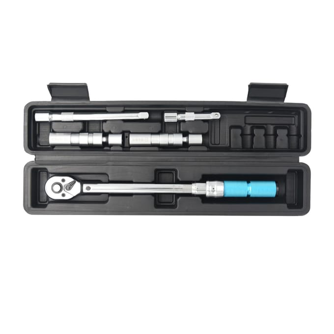 Kit de clés dynamométriques à clic de 3/8 pouces, 5 pièces, avec étui de rangement, couple réglable de 5 à 60N.m EYA-5 gray