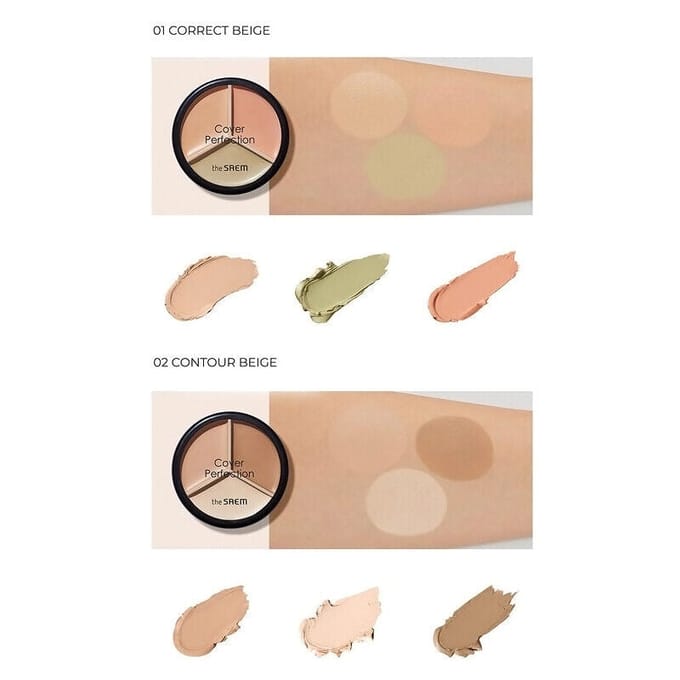 The Saem Cover Perfection Correcteur Triple Pot #03 Correct Up Beige beige