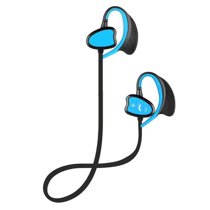 IPX8 waterdichte Bluetooth-koptelefoon voor zwemmen CSR draadloze stereoheadset met microfoonbas blauw