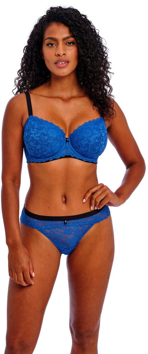 Freya Offbeat String – Blauw Kant met Sportieve Touch - M
