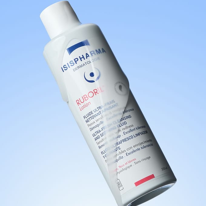 Isispharma Ruboril Lotion Fluide Ultra-Frais Nettoyant Apaisant 250 ml