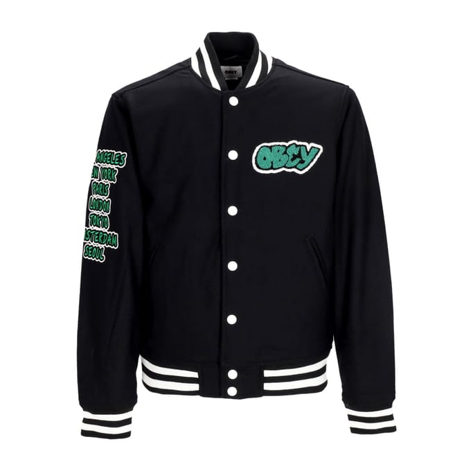 Roll Call Varsity Jacket Collegejack voor heren, zwart