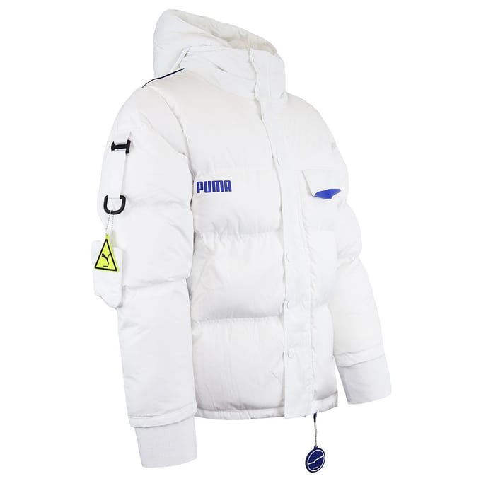 Puma x Ader Fout Lange Mouw Zip Up Wit Heren Donzen Pufferjas