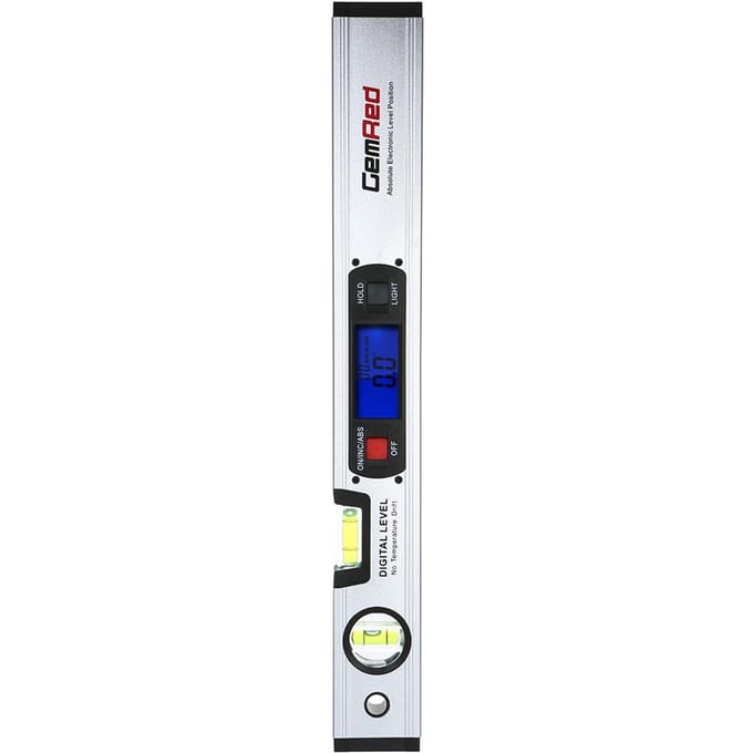 GemRed Digitale Waterpas Waterpas Hoekzoeker met Magnetisch 16  Lang Waterpasinstrument zilver