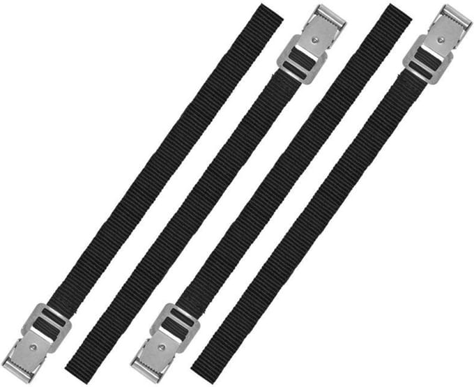 ProPlus Bindriemen met metalen gesp - 18 mm breed - 40 cm lang - zwart - set van 4