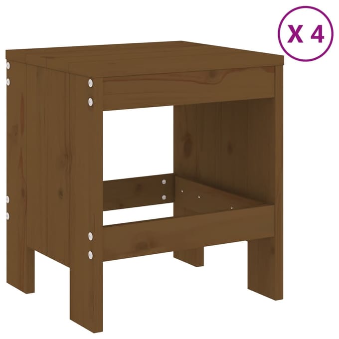 vidaXL - 5-delige - Tuinset - massief - grenenhout - honingbruin
