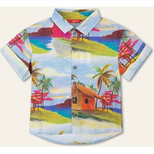 Oilily Bikkel Blouse- maat152/12yr Surf Spray