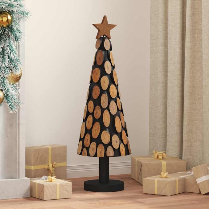 vidaXL - Kerstboom - Bruin - 90 - cm - Massief - Teakhout