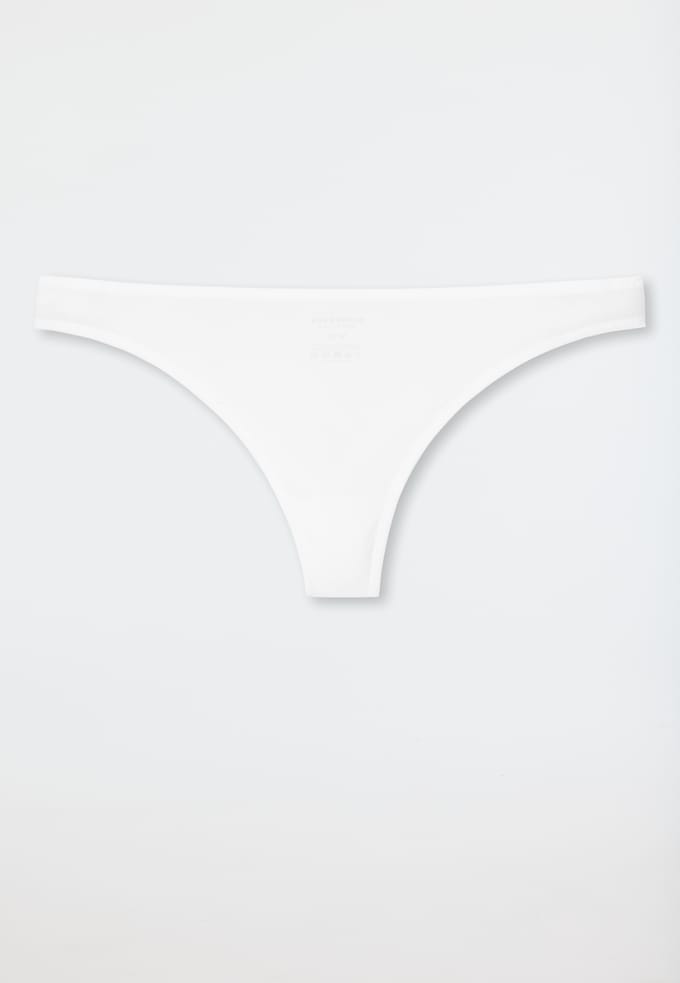 Schiesser String microvezel - Invisible Lace Dames Onderbroek - wit