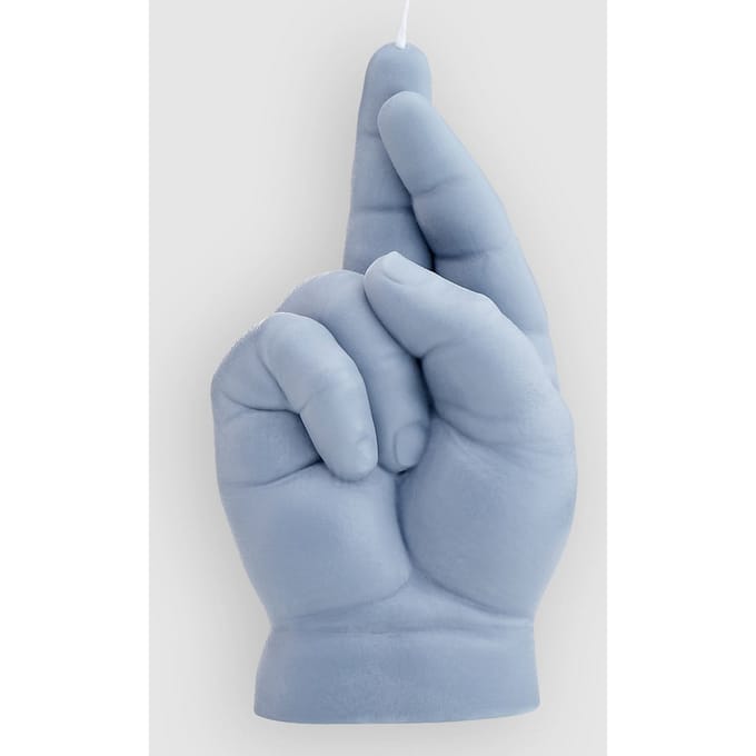 CandleHand Cross Fingers Baby Kaars grijs