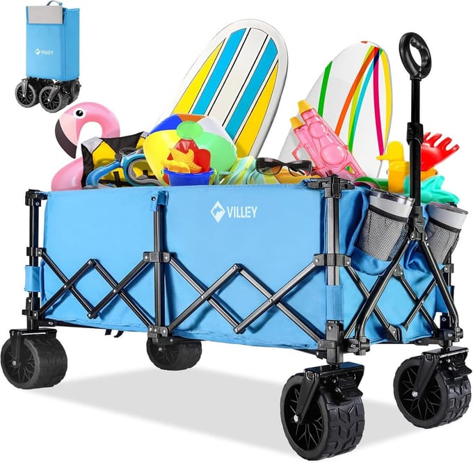 Bolderkar Opvouwbaar Luchtbanden - Strandwagen - Bolderwagen - Kinderwagen