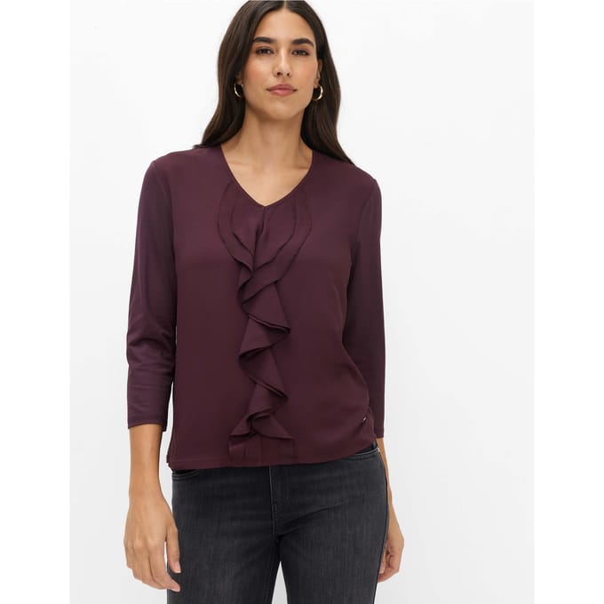Brax Dames Shirt  Style CLARISA M blackberry violet, donkerpaars, maat 46