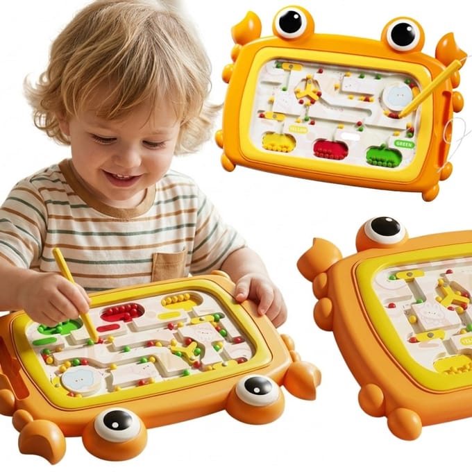Woopie Montessori Magneetbord Crab Maze Oranje - UNI