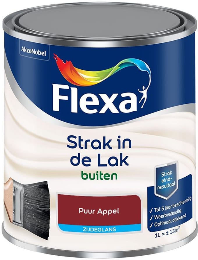 Flexa - Strak In De Lak Buitenlak Zijdeglans - Puur Appel - Mengverf - 1 L