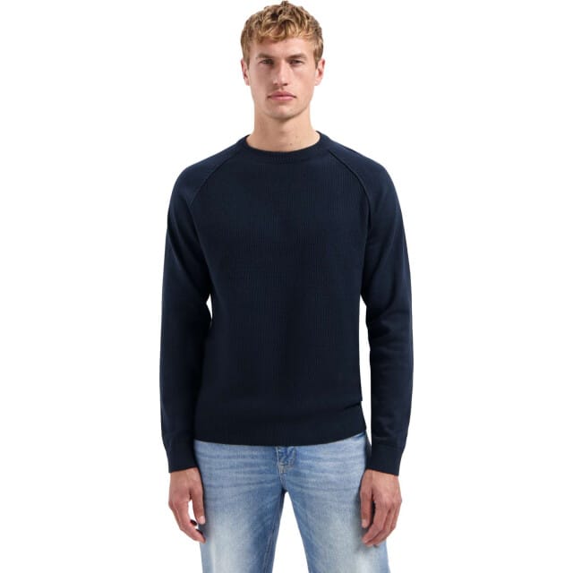 No Excess Pullover Crewneck Solid Waffle Knit Night Größe: S | Pullover Outlet | Herren | Schwarz
