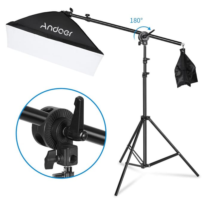 Andoer Professionele studiofotografie Softbox-lichtset inclusief 50 * 70 cm softboxen / fotografie US Plug green