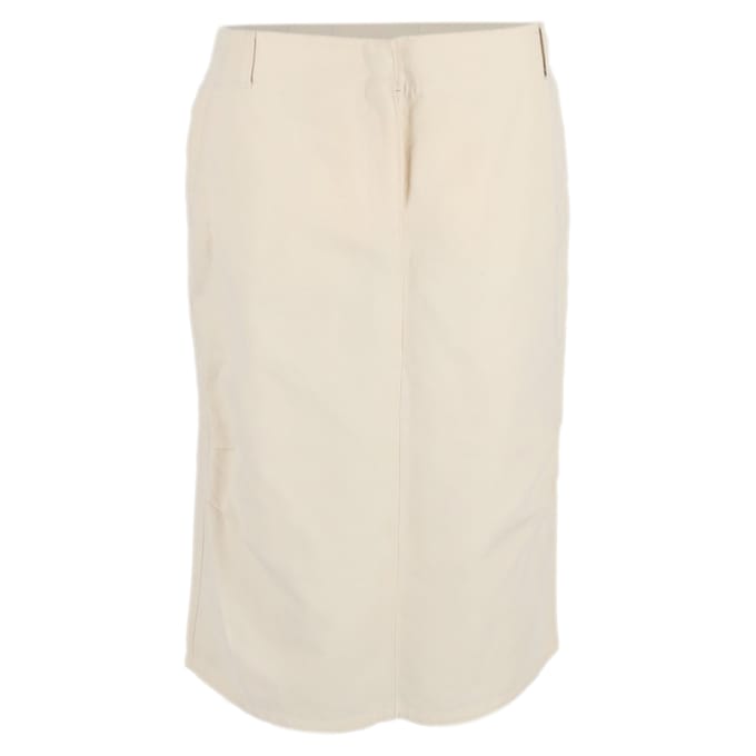 Max Mara midi-rok in crèmekleurig linnen
