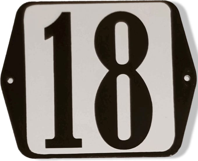 Huisnummer standaard nummer 18