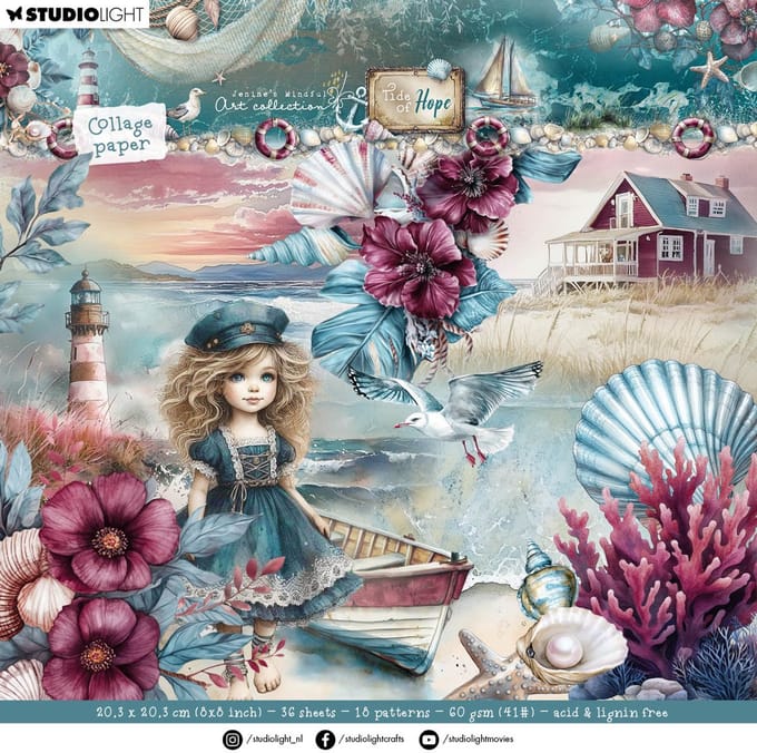 Collage paperpad Backgrounds & elements - JMA Tide of hope nr. 432