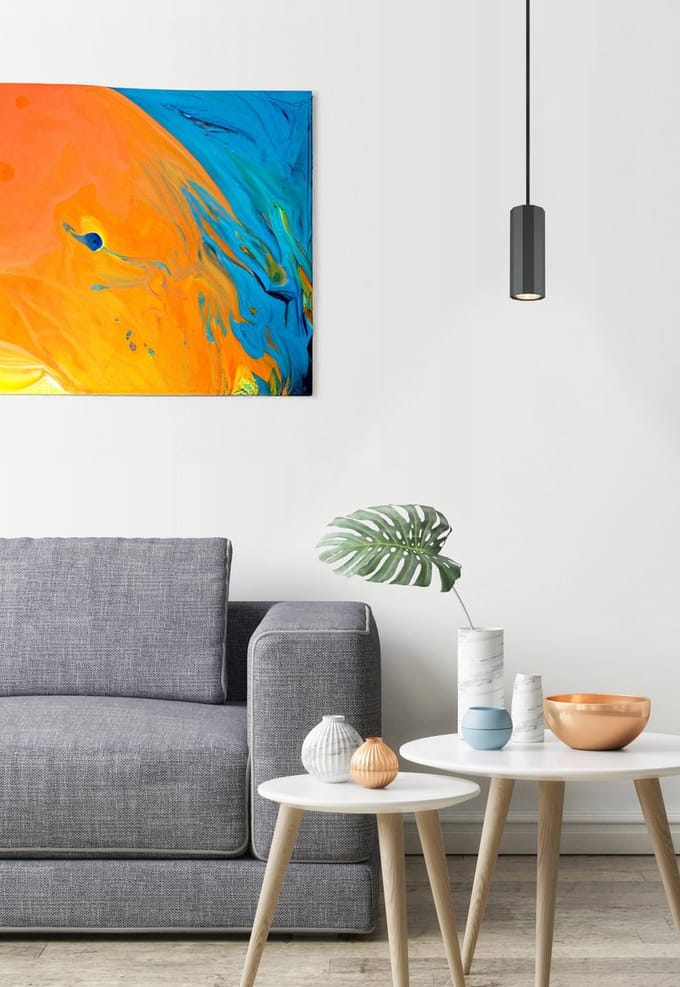 Hanglamp JAMES 6.0 cm 1-lichts Mat Grijs
