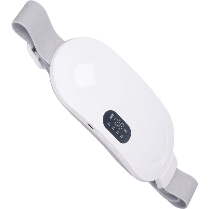 Coussin chauffant menstruel, chargement USB, électrique, sans fil, réglable, portable, pour les crampes blanc