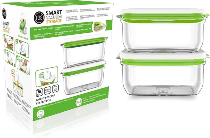 Vacuüm Bewaarbussen Set (2 stuks) - 1450 ml - Vershouders voor Voedsel