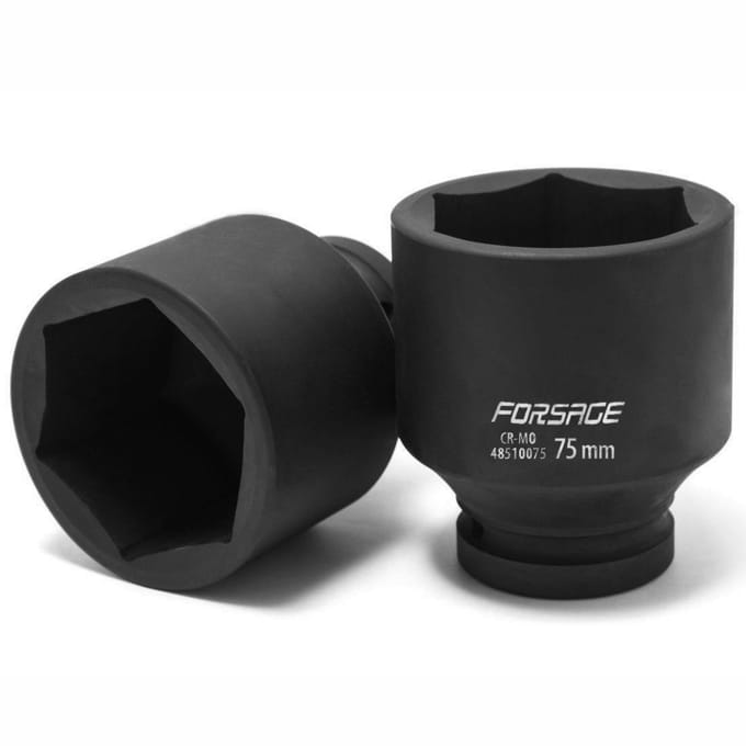 Forsage - Impact Dopsleutel - 75mm - 6-zijdig - CrMo Staal