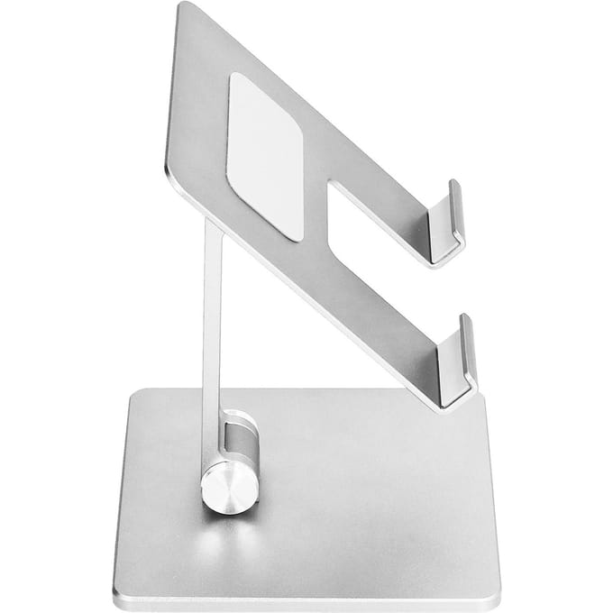 Verstelbare Telefoonstandaard Aluminiumlegering Herbruikbare Tablethouders Rek voor Kantoor Thuis SlaapkamerZilver
