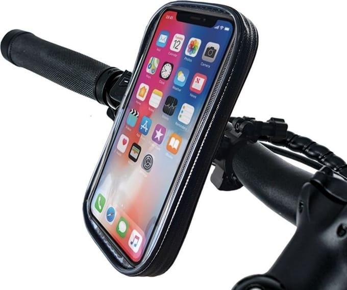 UNIQ Accessory Weerbestendige Fietshouder 6.5 inch - Zwart