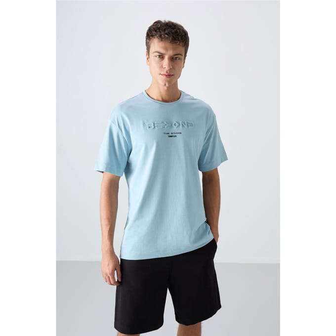 Oversized Katoen-Polyester Logo T-shirt