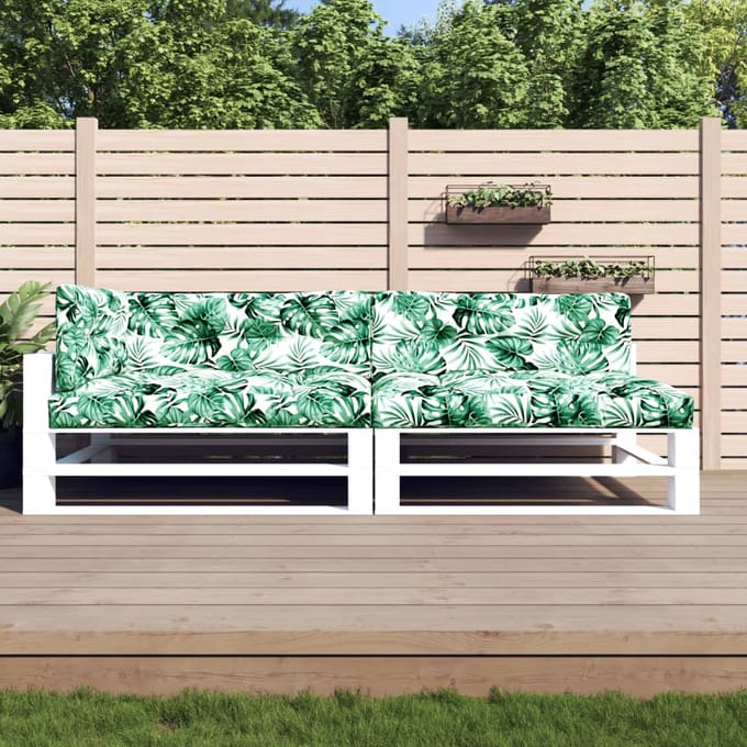 vidaXL - Palletkussens - 5 - st - stof - bladpatroon