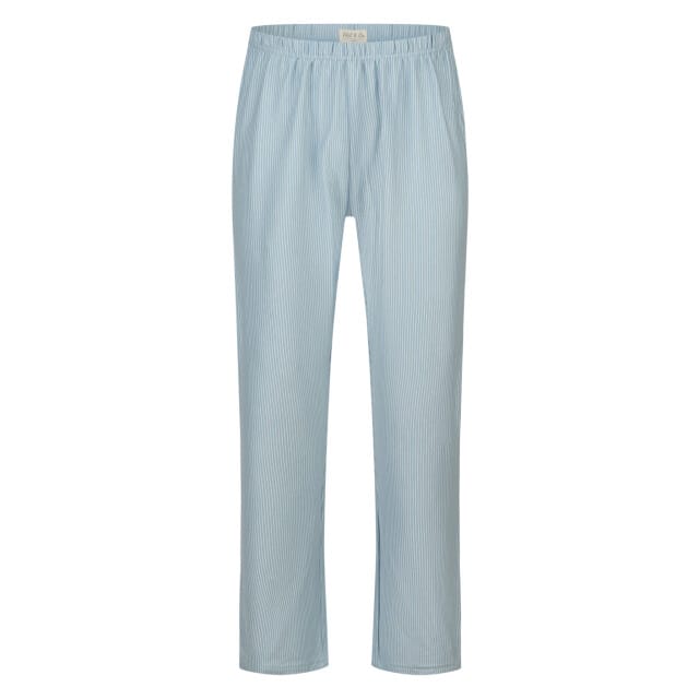 Phil & Co Heren Pyjama Set Interlock Donkerblauw/Lichtblauw Gestreept - Maat M