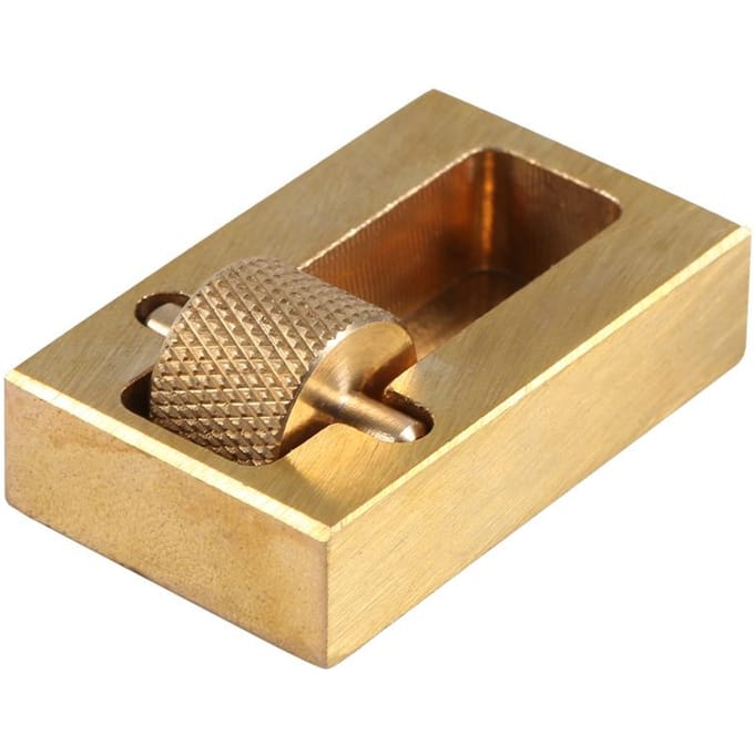 Lederen Bovenrand Verf Olie Roller Doos Applicator DIY Knutsels Behandelingsgereedschap Messing met Extra Roller brown