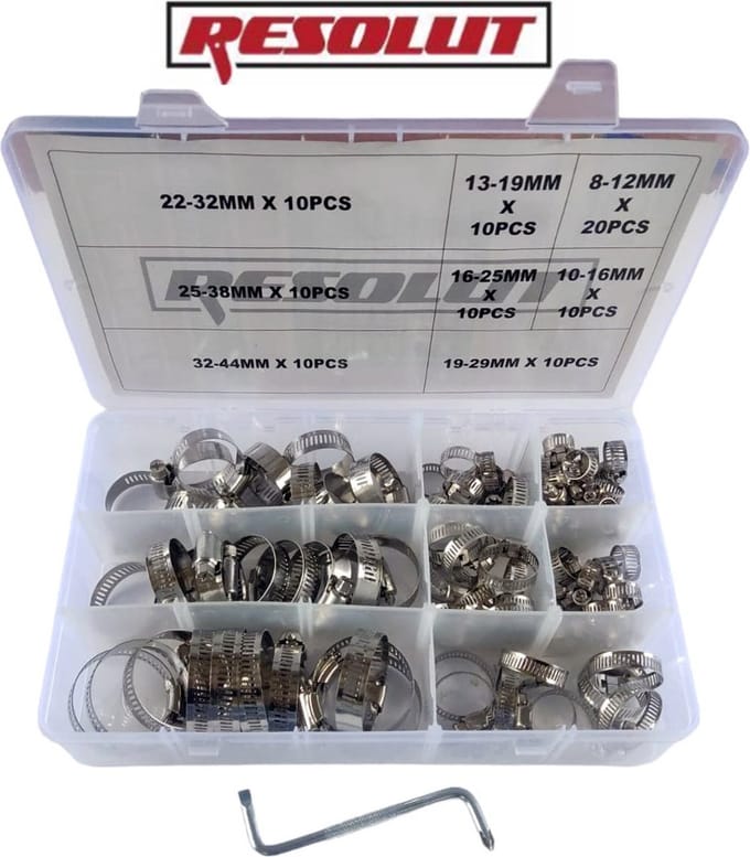 RVS Slangklemmen assortiment 91-delig