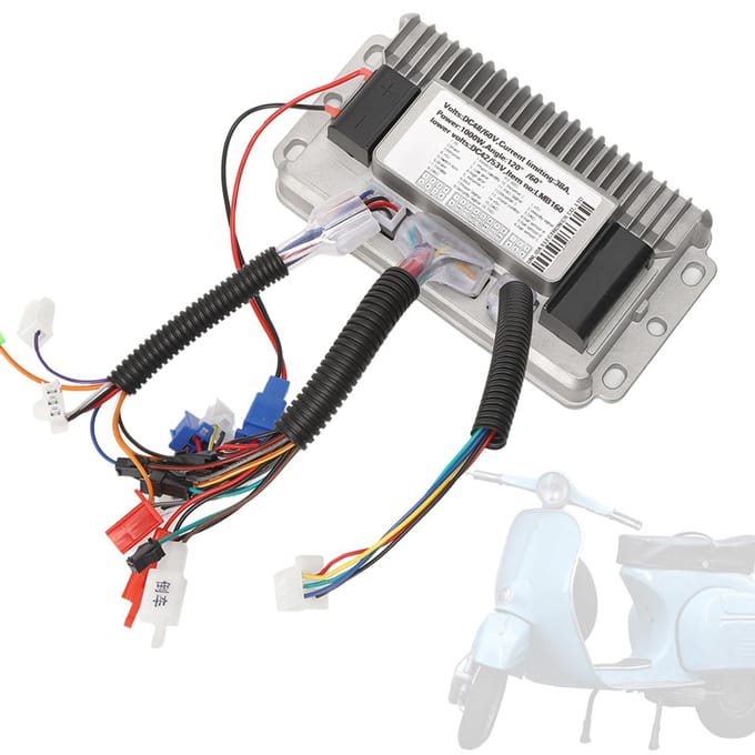 1000W Borstelloze Controller Sinusgolven 60V72V Universeel 3 Modi Gegoten Aluminium Behuizing E-bikes Onderdelen gray
