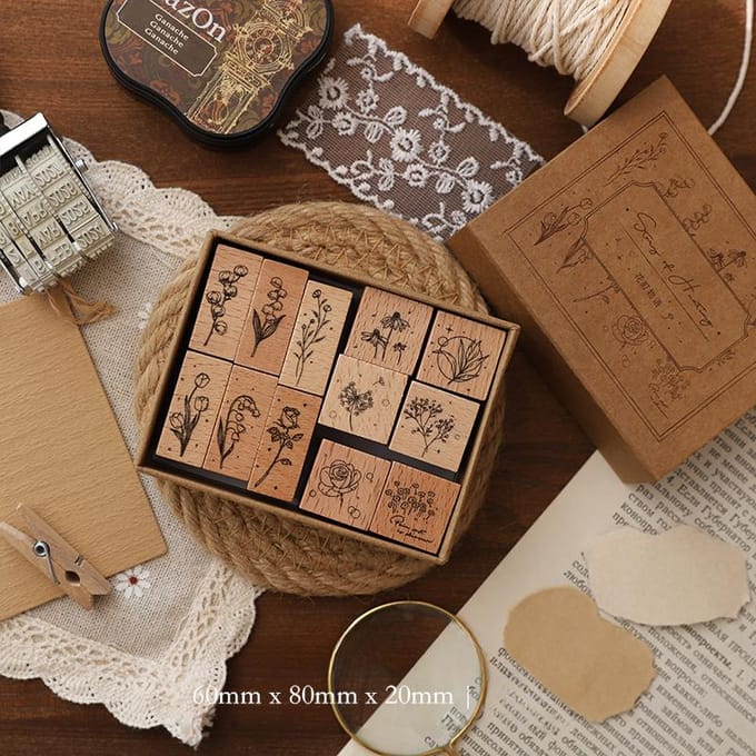 Chinees Karakternummer Heelal Bloem Week Houten Rubberstempel Scrapbooking Deco DIY Knutsel Standaard Houten Stempels E