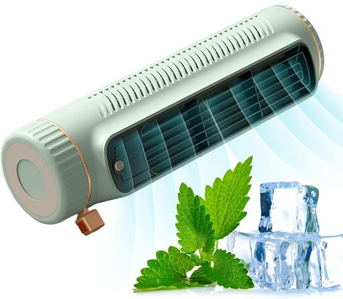 Persoonlijke Luchtkoeler - Mini Ventilator - Bureau Koeling - Drie Snelheden - 11x11x11 cm - Lichtgroen