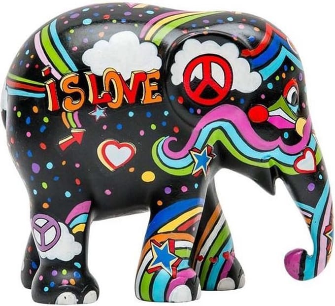 All you need is love 10cm Handgemaakt Olifantenstandbeeld