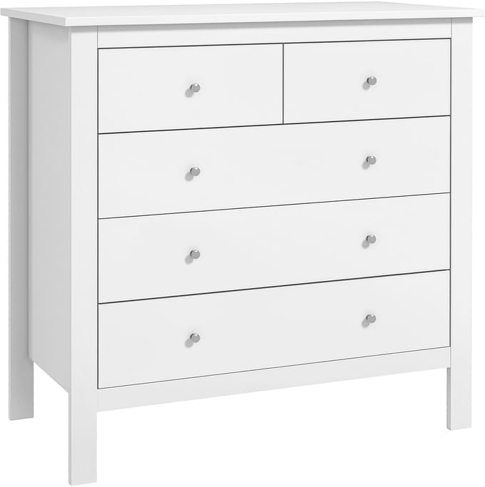 HOMCOM ladekast - MDF - spaanplaat - 79L x 39,5B x 80,5H cm - wit
