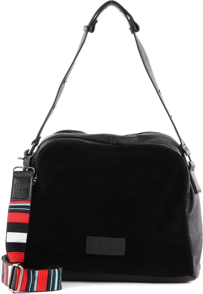 FREDsBRUDER Leren Schoudertas Alerassa Shoulderbag Black Zwart
