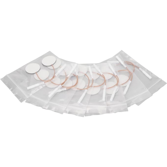 16 stuks Elektrode Patch Zelfklevend Herbruikbaar Vervanging Ronde Elektrode Pad voor TENS Machine 1.2 white