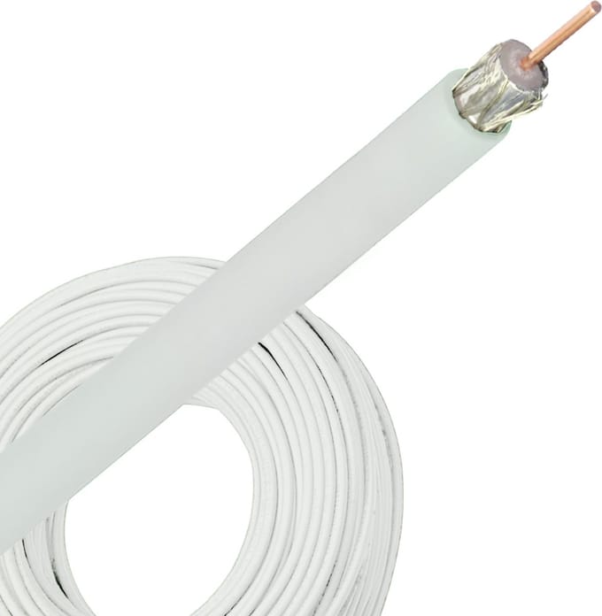 Bedea Telass100 coax kabel PVC wit - per rol 100 meter (10300100)