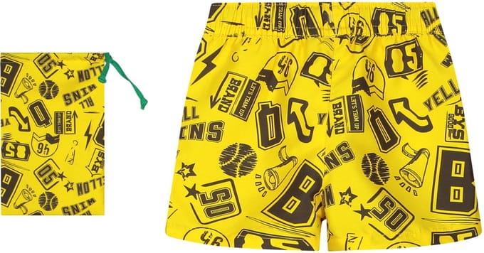 Quapi zwem short Benny empire yellow text