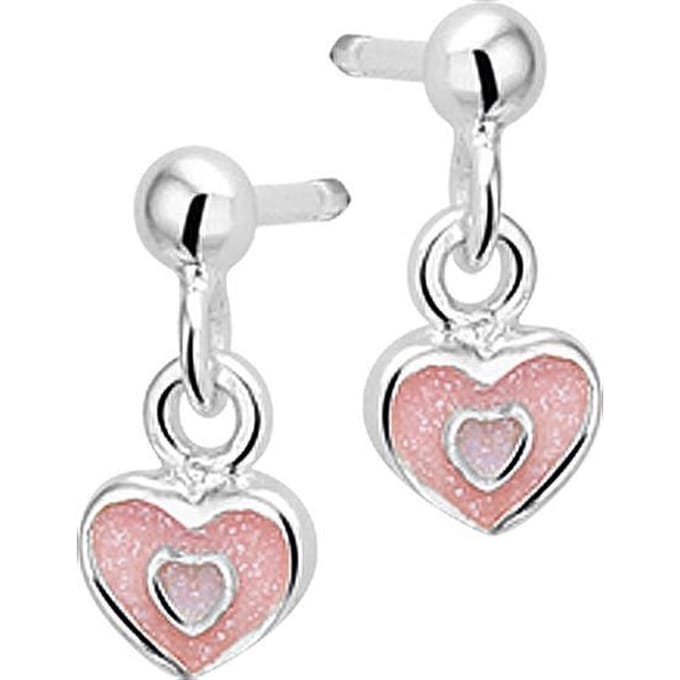 The Jewelry Collection - Oorhangers Hart - Zilver